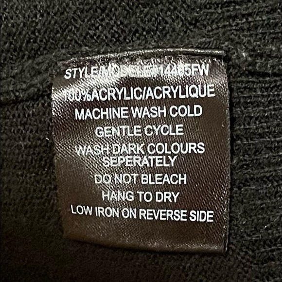 International INC Company Cardigan in Black with Black Buttons - Picture 7 of 7